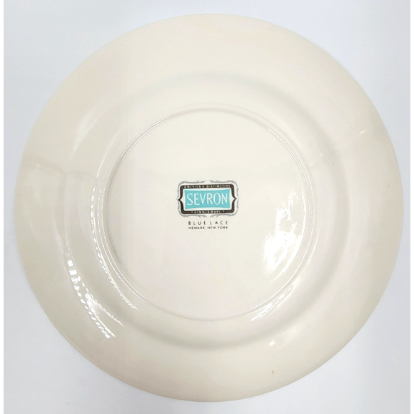 Sevron Powder Blue Lace 10” Dinner Plate Platinum Trim 1950's Mid Century Dining - Picture 5 of 6